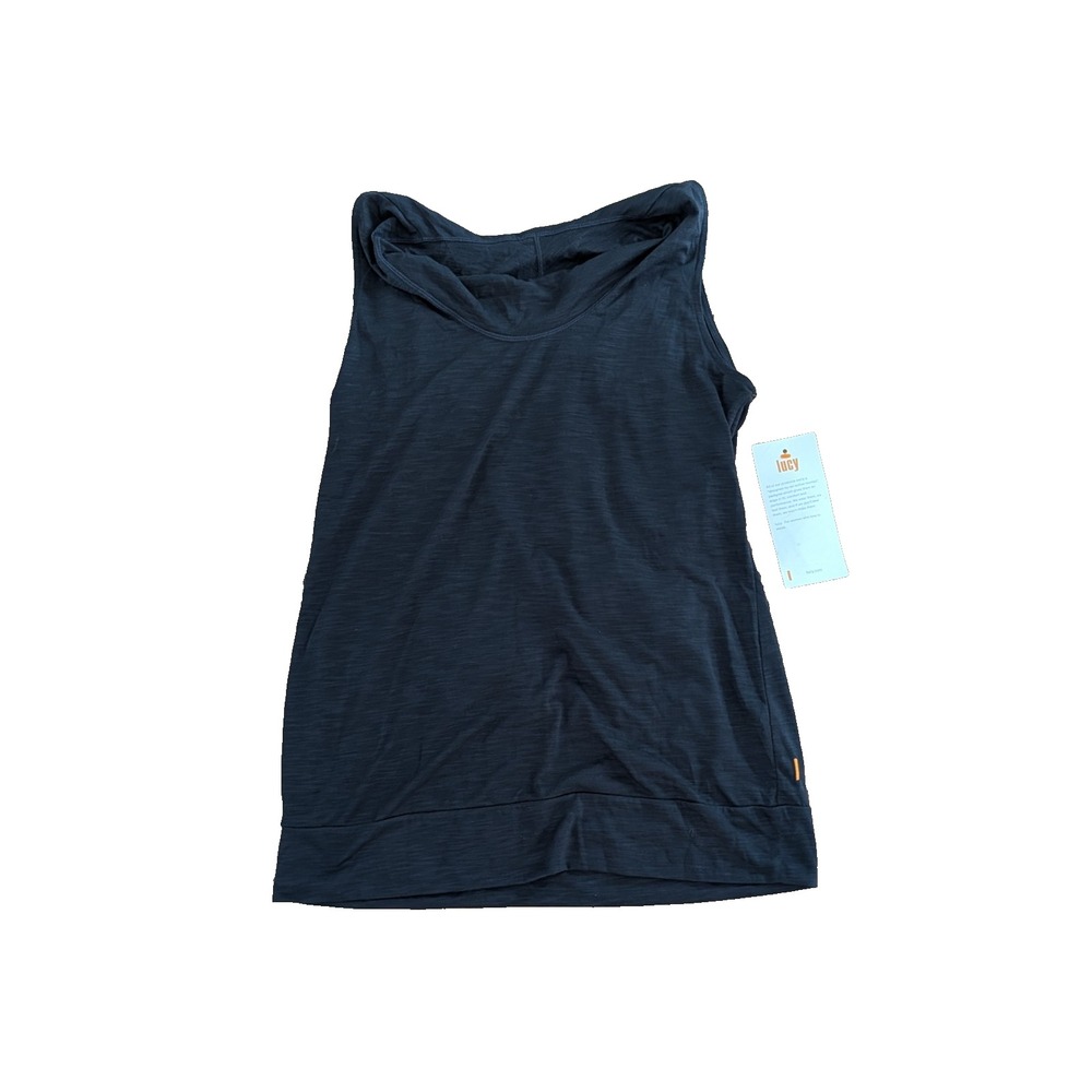 Lucy Activewear Body And Mind Tunic Tank Top Gray Fossil Womens Large NWT Yoga